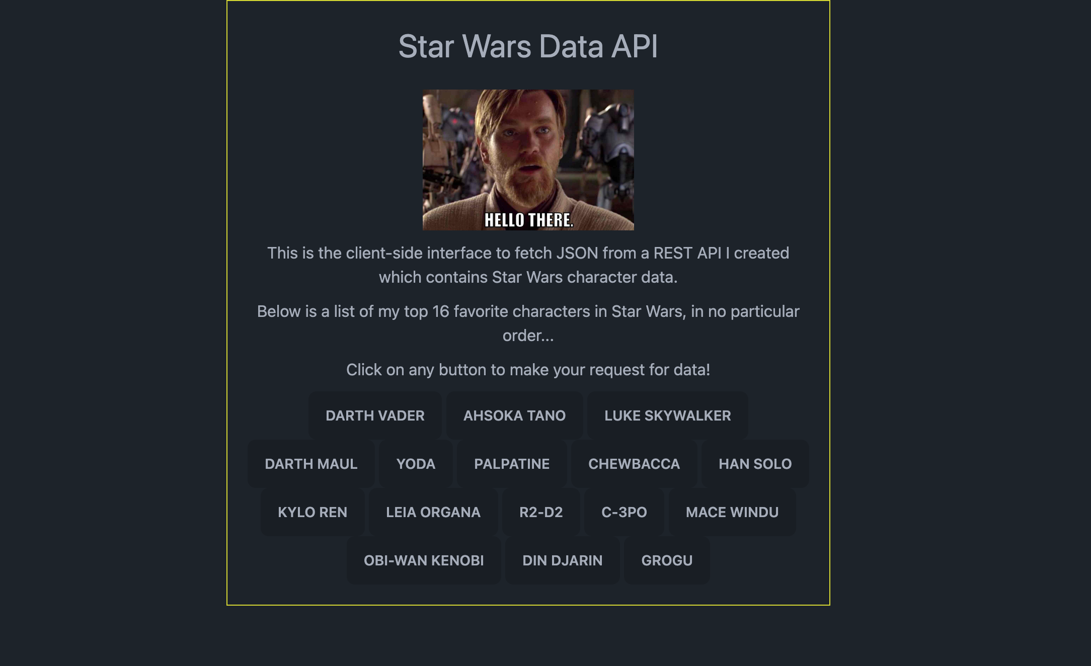 Star Wars API App
